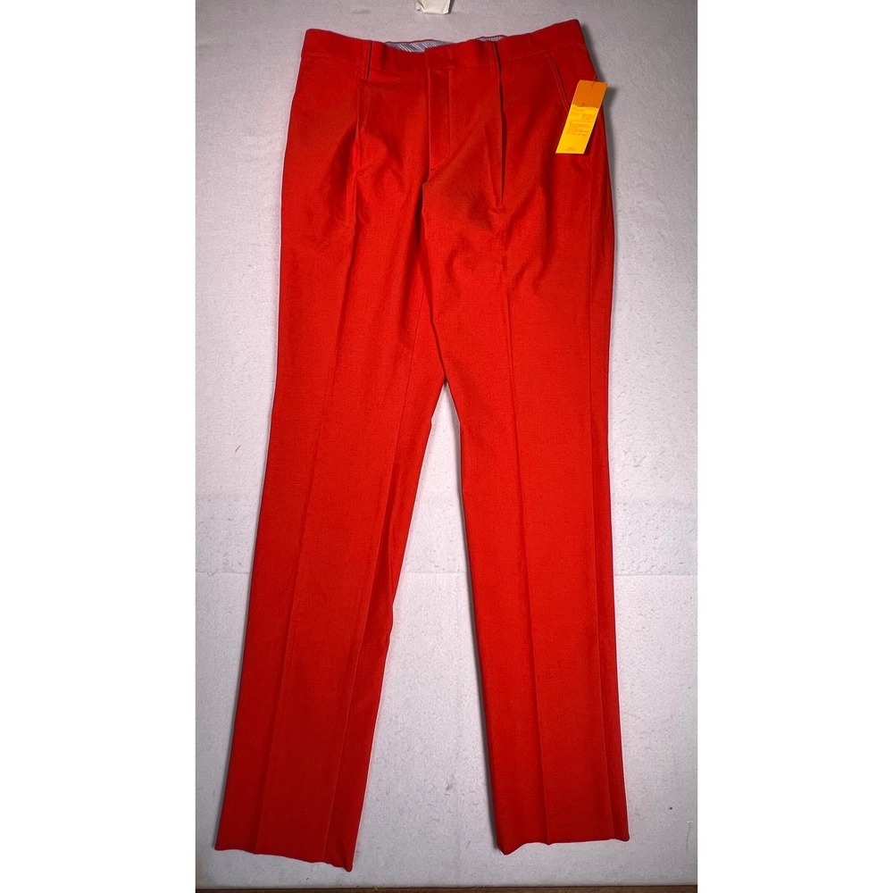 Louis Castel Dress Pants Mens 31 Orange New